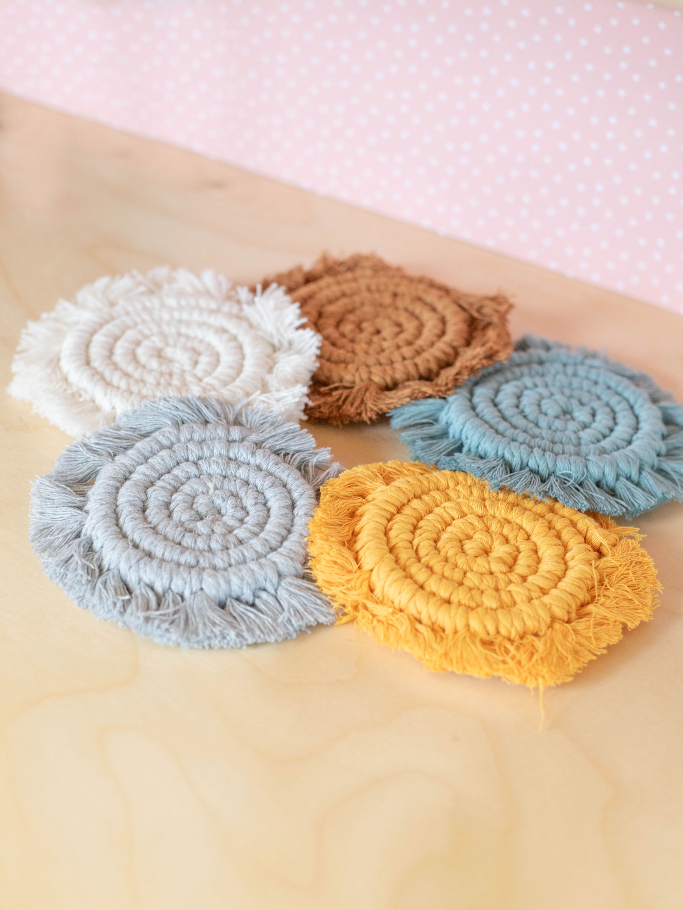Dollhouse Boho Finge Macrame Rugs | Pink White Gray Teal | 1:12 Scale ...