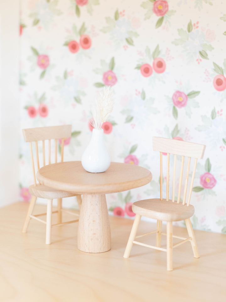 *FLAWED* Round Bistro Dining Table | Natural Wood