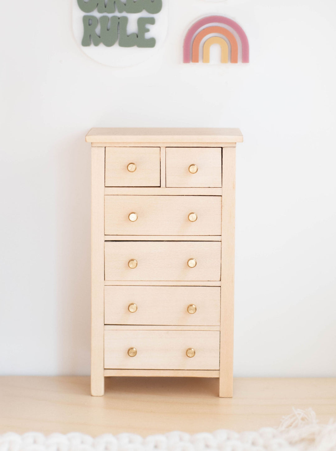 Tall Dresser | Gold Knobs Tall Dresser | Gold Knobs