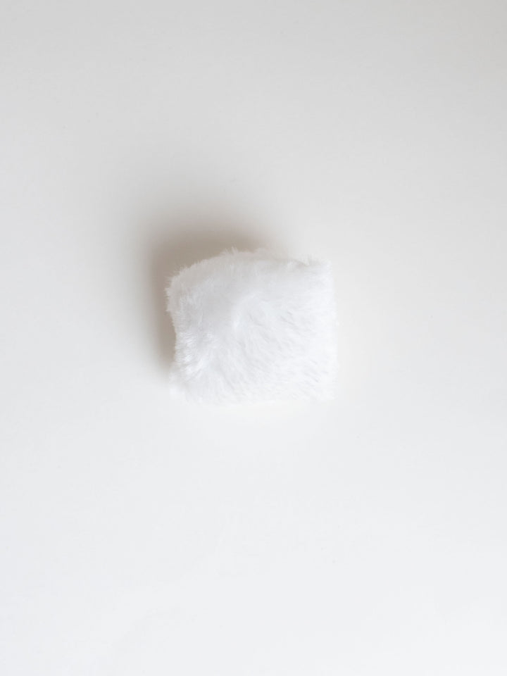 Square Accent Pillow | White Faux Fur