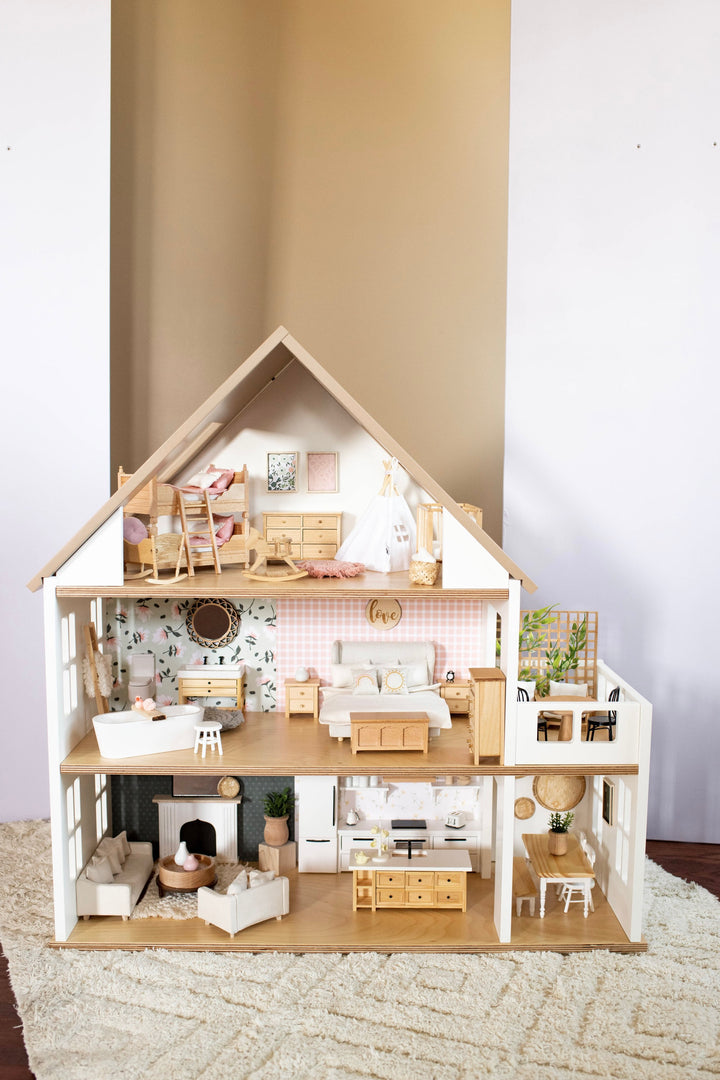 Oak Street Dollhouse | Furnished