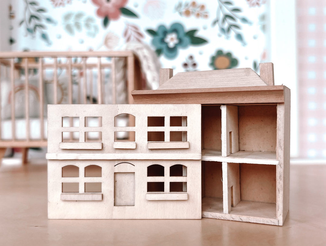 *FLAWED* Mini Play Dollhouse | Natural Wood or White