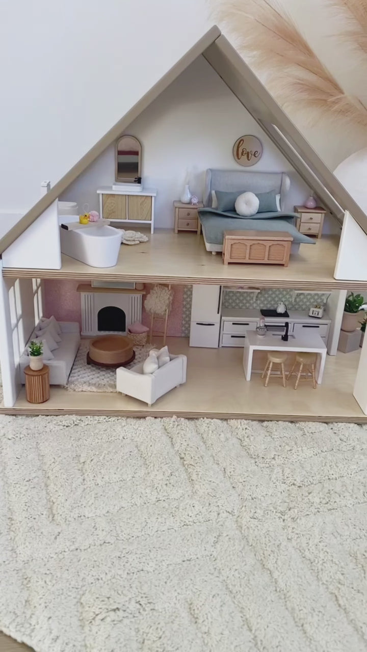 Cozy Cottage Dollhouse | Unfurnished